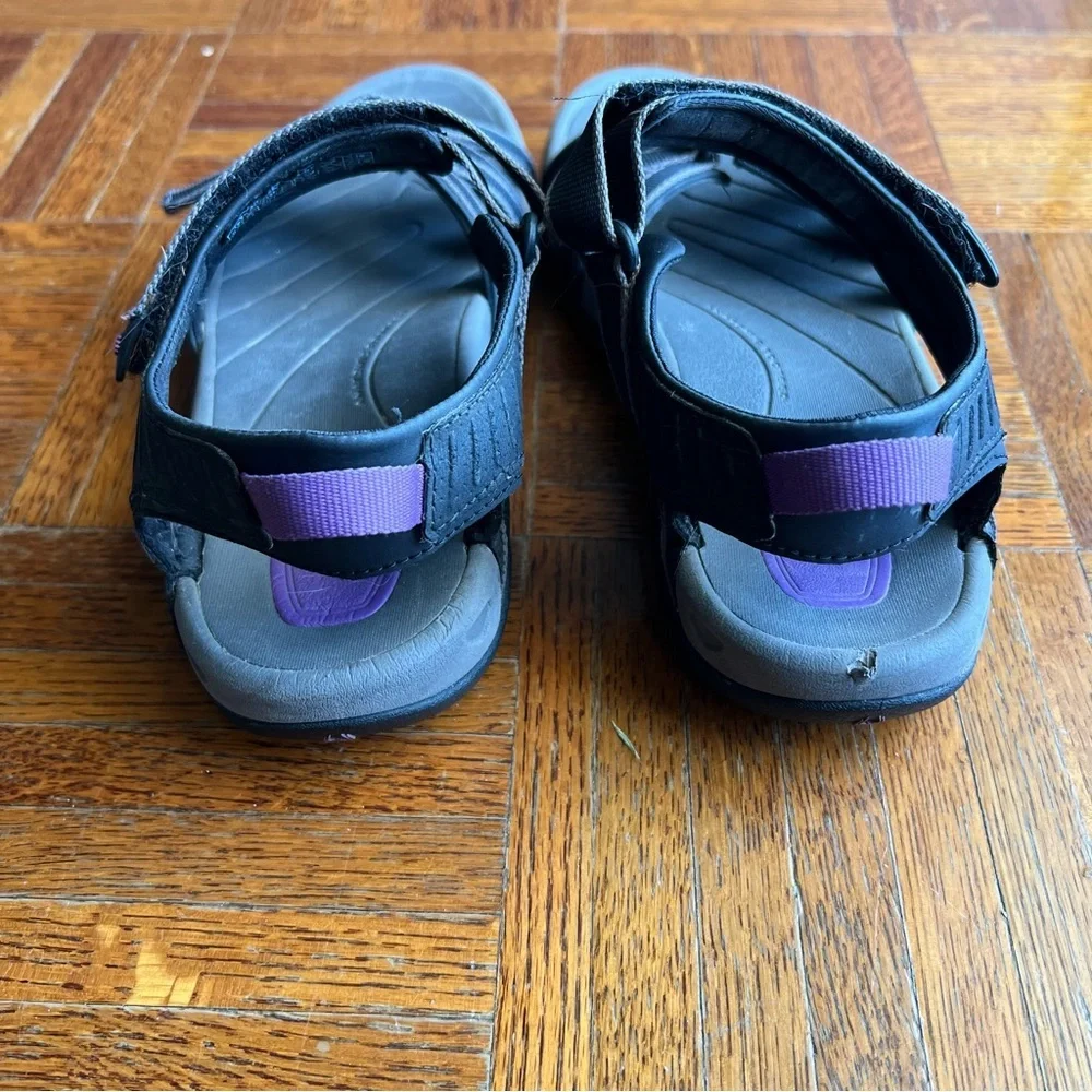 Teva‎ Tirra Black/Purple Sandals, Size 9